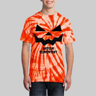 Adult Tie-Dye T-Shirt - Jack O Lantern - Black Thumbnail
