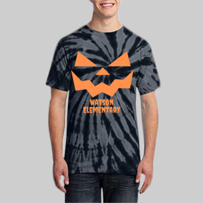 Adult Tie-Dye T-Shirt - Jack O Lantern - Orange Thumbnail