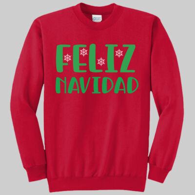 Adult Crewneck - Feliz Navidad - Green Thumbnail
